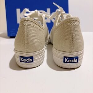 Keds special edition Cream gold shimmer Canvas tennis shoes size 8.5